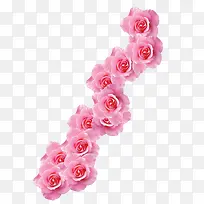 粉色玫瑰花朵装饰设计