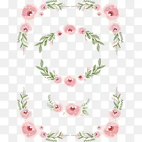 浪漫粉玫瑰标题框
