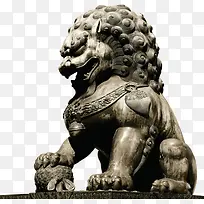 高清石头雕刻狮子装饰
