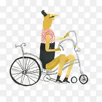 骑自行车的男人