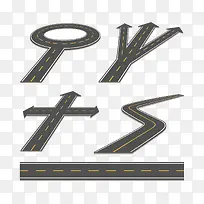 矢量公路装饰图案