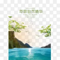 萃取自然净化海报排版