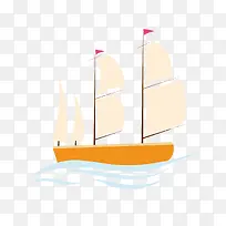矢量手绘小船