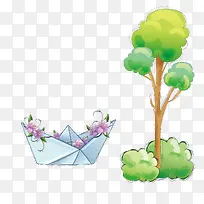 花船和树
