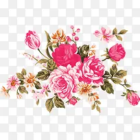 粉色花朵设计植物贺卡花纹