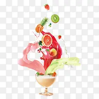 水果奶昔玻璃杯