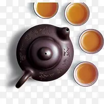 中国风茶壶茶叶促销海报