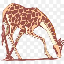 可爱的长颈鹿卡通形象