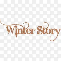 冬日故事创意字体