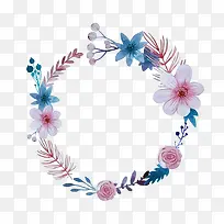 小清新圆形边框矢量