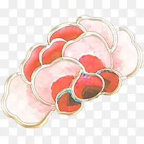 手绘花朵水彩包装花纹