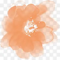 粉色水墨画牡丹花卉