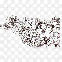 创意合成效果牡丹花