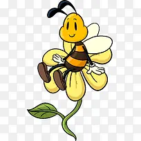 矢量小蜜蜂卡通可爱动物昆虫