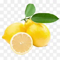 高清黄色柠檬绿叶