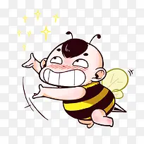 卡通小蜜蜂男孩