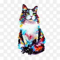 水彩猫咪