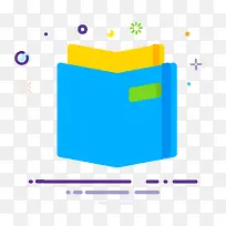 彩色手绘扁平化阅读学习图标