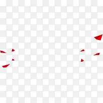 红色卡通节日三角几何图形