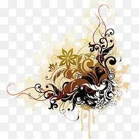 潮流花开线条