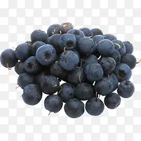 一堆多汁蓝莓