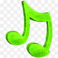 绿色树叶设计音符