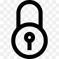 电子商务锁定圆形挂锁的安全工具图标