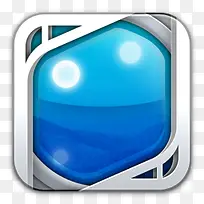 蓝色iPhone质感圆角PNG图标