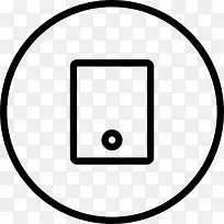 平板工具圆形按钮符号图标