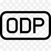 ODP的文件类型的圆角矩形概述界面符号图标