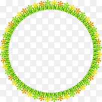 绿草小花圆环