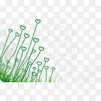 小清新手绘小草矢量素材