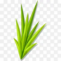 绿色卡通小草