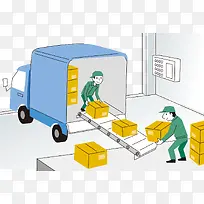 手绘绿草矢量图
