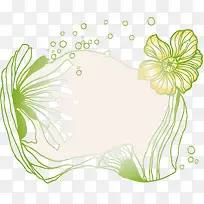 花环 花纹 绿色  装饰图案 
