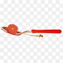 红色樱桃勺子