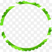 圆形绿色边框