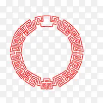 矢量传统中式圆形边框PNG图片