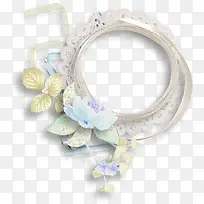 圆形花框