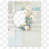 花朵圆形边框