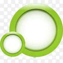 绿色圆形边框
