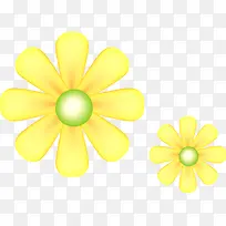 手绘文艺春季黄色小花