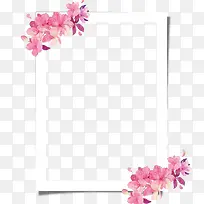 粉色装饰花朵线框