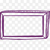 紫色手绘相框