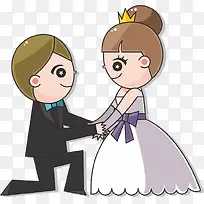 卡通结婚画