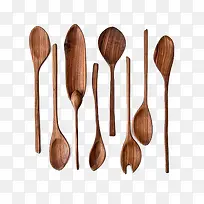 八个木质勺子