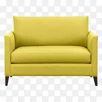 黄色双人沙发