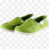 绿色舒适帆布鞋平底鞋