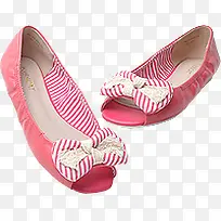 粉色舒适条纹女宝童鞋