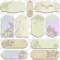 花朵背景标签设计素材